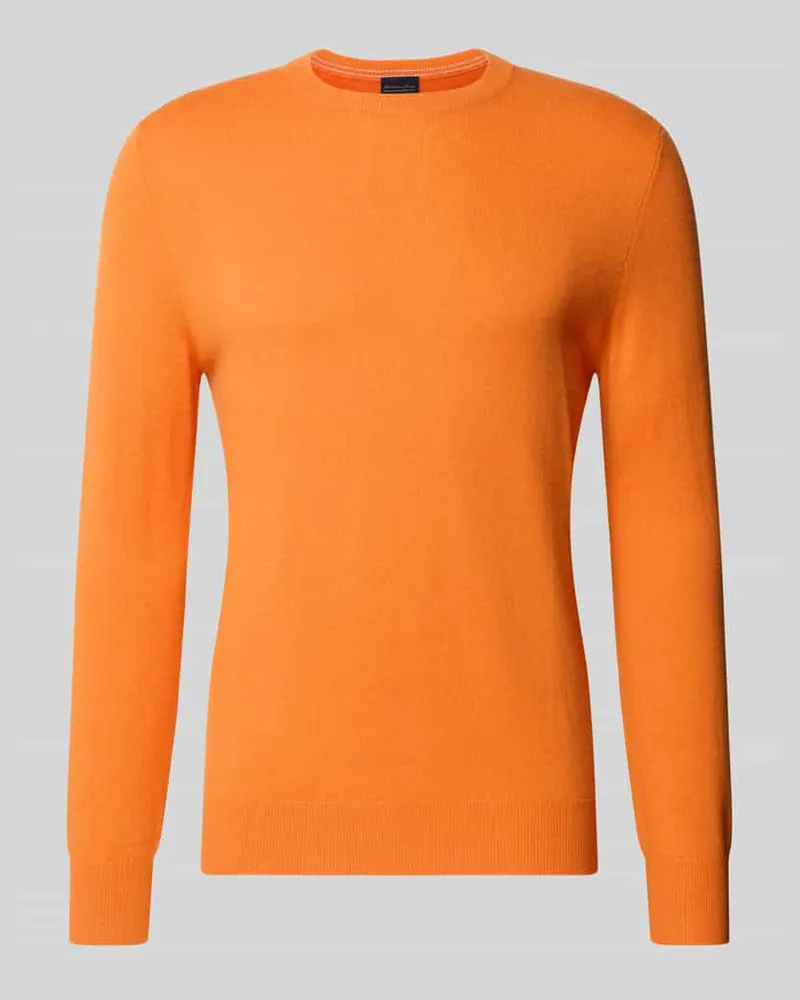 Christian Berg Regular Fit Strickpullover aus Woll-Kaschmir-Mix Orange