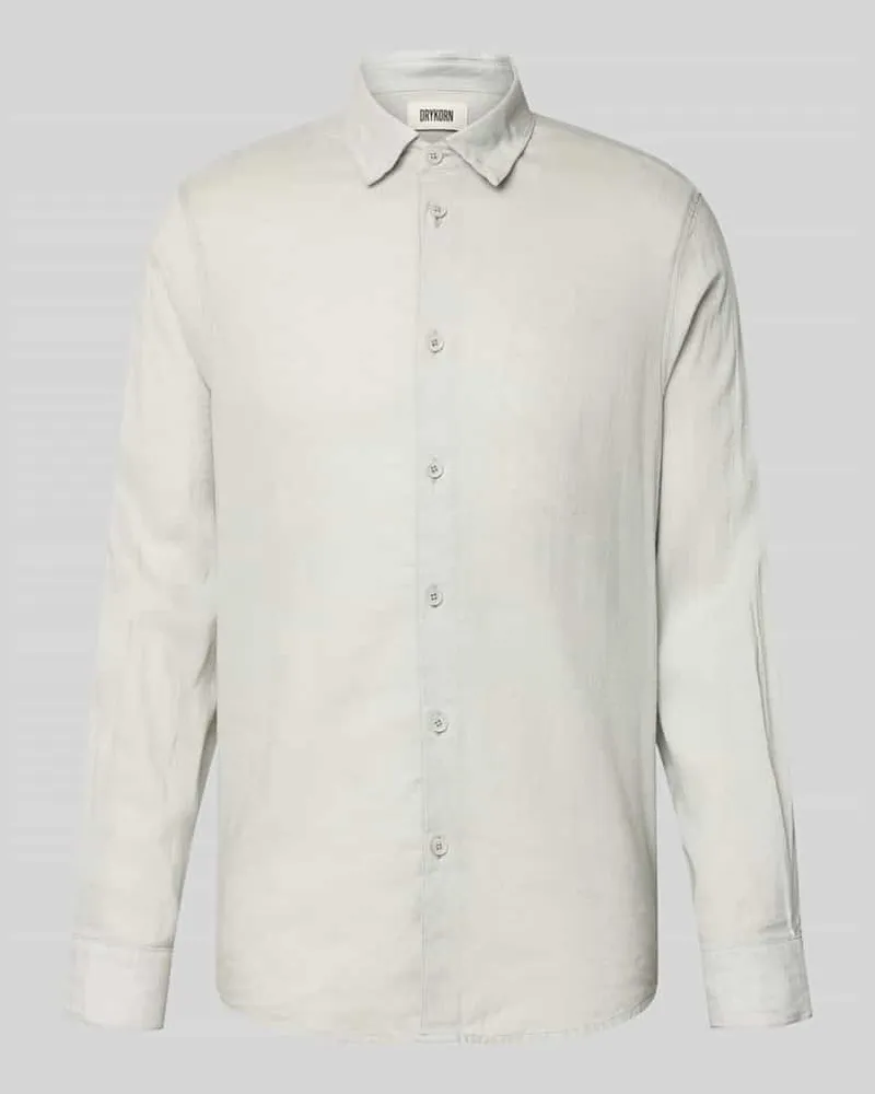 Drykorn Slim Fit Freizeithemd aus Leinen-Baumwoll-Mix Modell 'RAMIS Mint