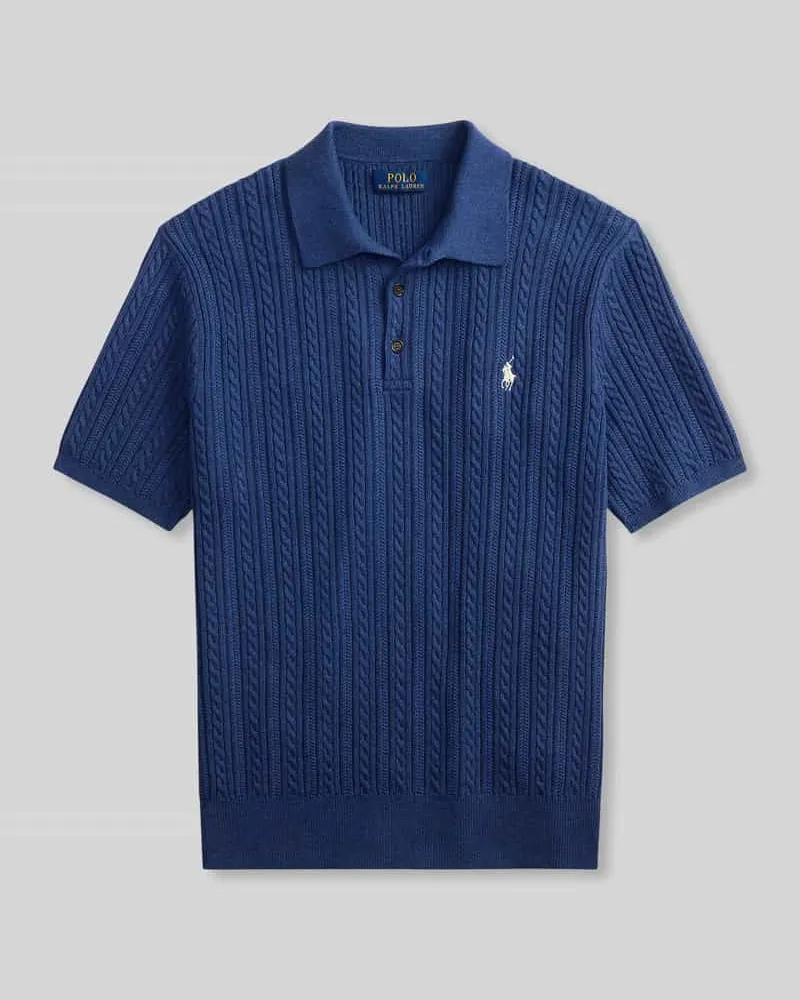 Ralph Lauren Regular Fit Poloshirt aus Strick Marine