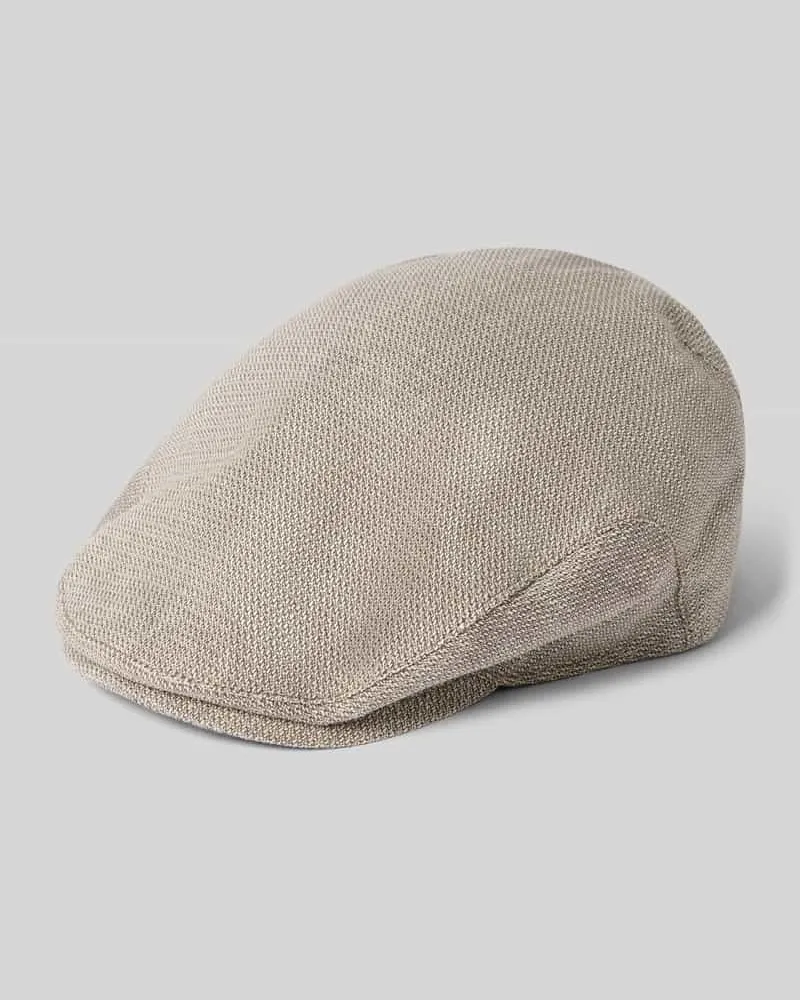Müller Headwear Schiebermütze aus Leinen-Mix Modell 'Gatsby Beige