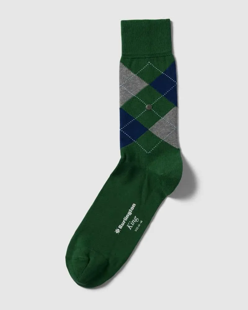 Burlington Socken mit Karomuster Modell 'KING 