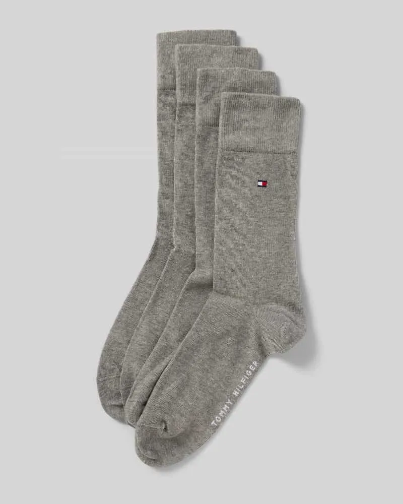 Tommy Hilfiger Strümpfe aus Baumwoll-Mix im 4er-Pack Mittelgrau