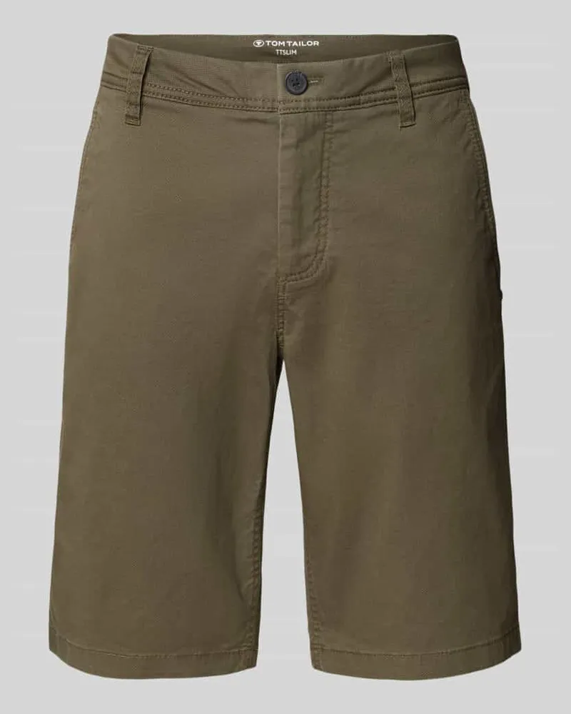 Tom Tailor Slim Fit Bermudas aus Baumwoll-Mix 