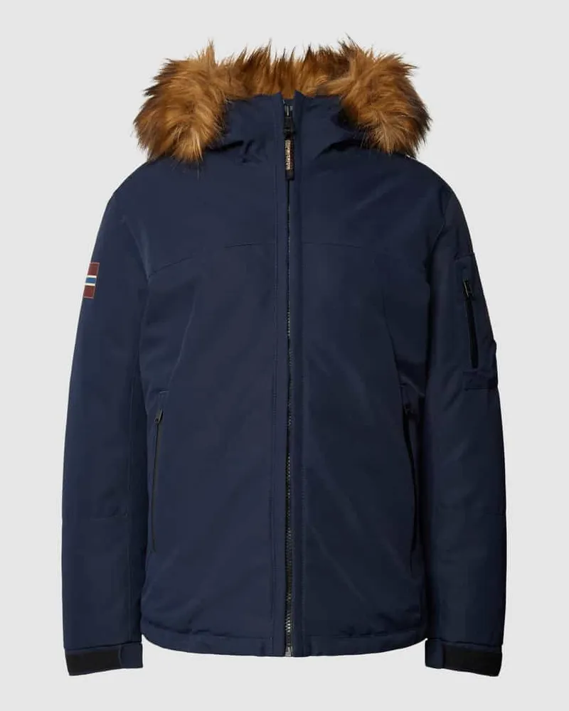 Napapijri Jacke mit Kunstfellbesatz Modell 'EXPLORER 