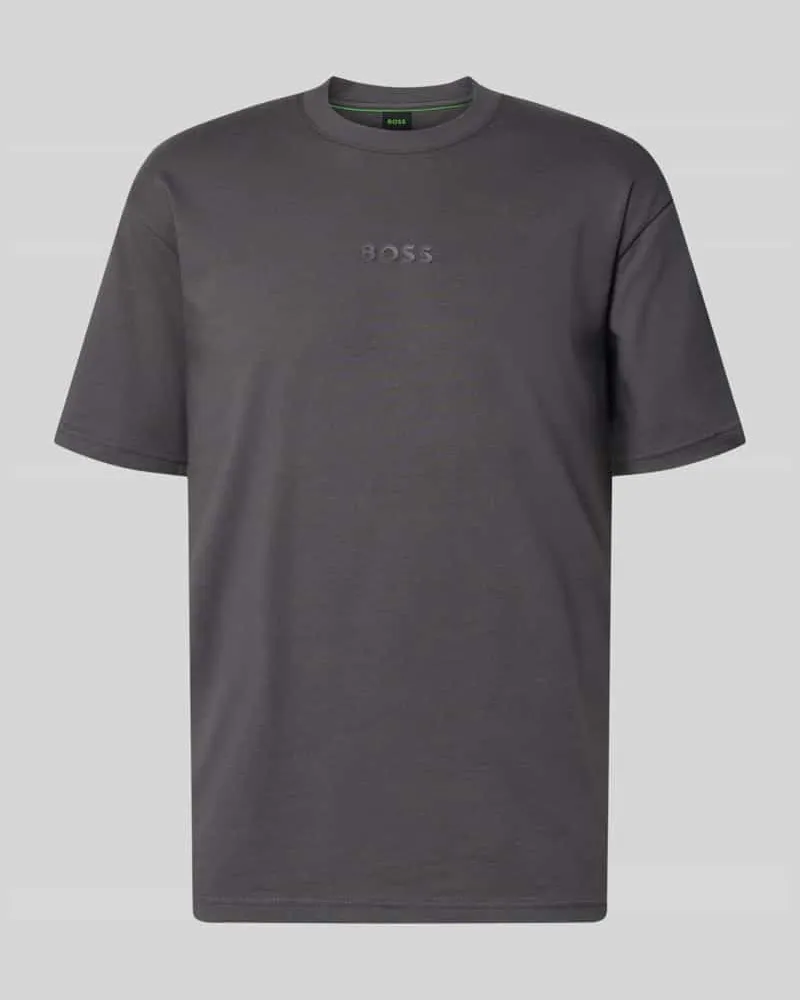 HUGO BOSS T-Shirt aus reiner Baumwolle Mittelgrau