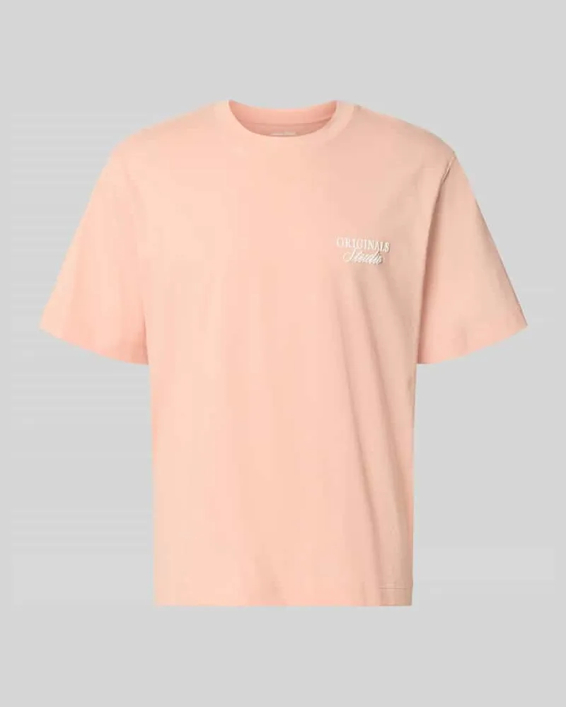 Jack & Jones T-Shirt mit Statement-Print Modell 'NORREBRO Apricot