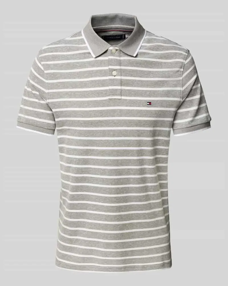Tommy Hilfiger Regular Fit Poloshirt aus Baumwoll-Leinen-Mix 