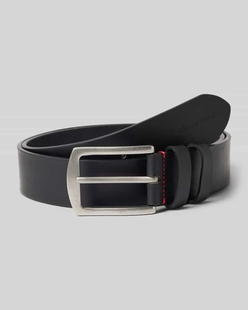 Pierre Cardin Ledergürtel mit Dornschließe Black