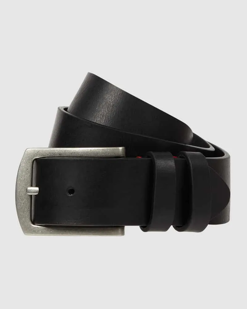 Pierre Cardin Ledergürtel mit Dornschließe Black