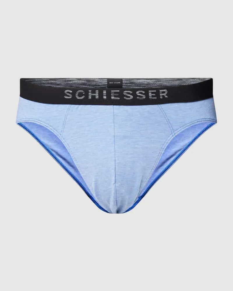 Schiesser Slip mit elastischem Bund Bleu