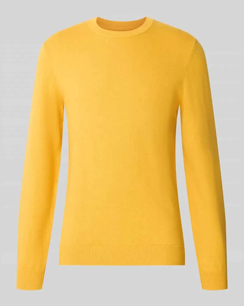 McNeal Strickpullover aus Baumwoll-Kaschmir-Mix mit Rundhalsausschnitt Dunkelorange