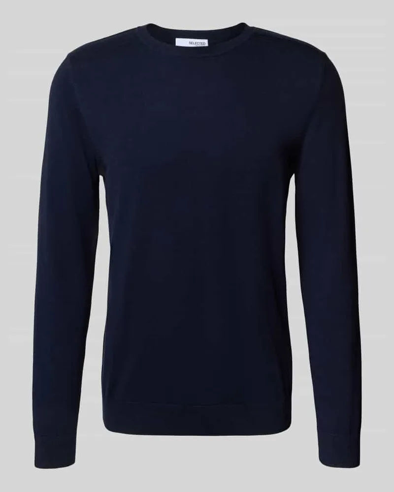 Selected Homme Regular Fit Strickpullover aus reiner Baumwolle Modell 'BERG 