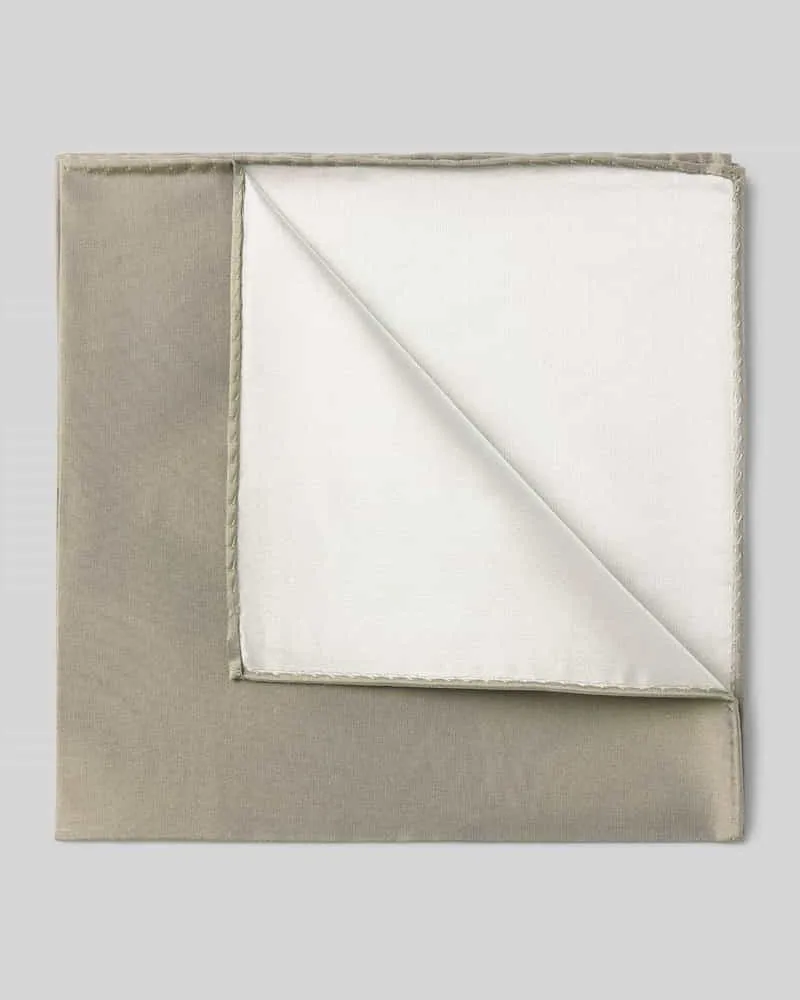 Blick Einstecktuch aus reiner Seide Taupe