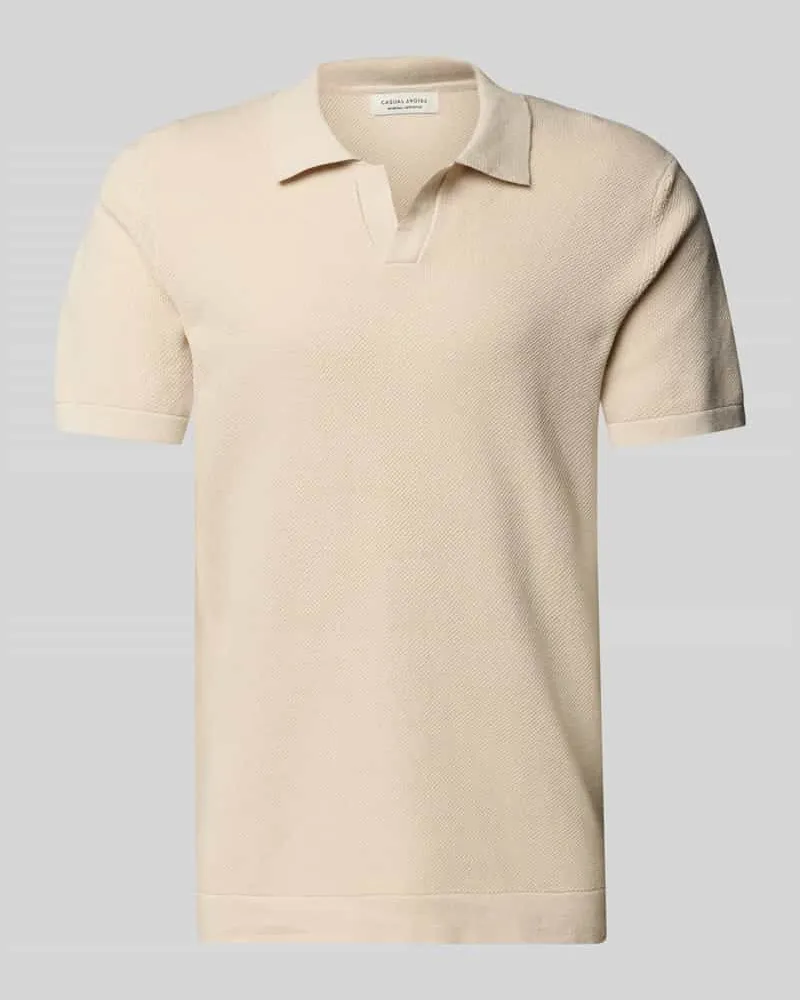 Casual Friday Regular Fit Poloshirt aus Baumwoll-Leinen-Mix Modell 'MATEO 
