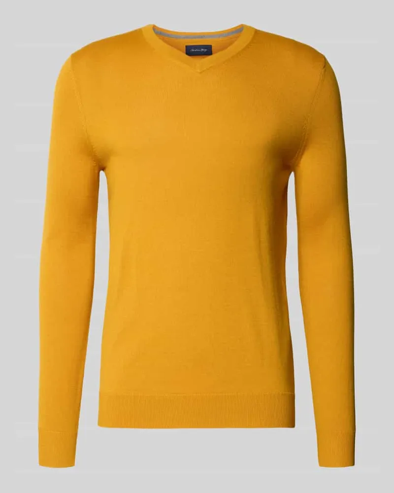 Christian Berg Strickpullover aus Woll-Mix mit V-Ausschnitt 