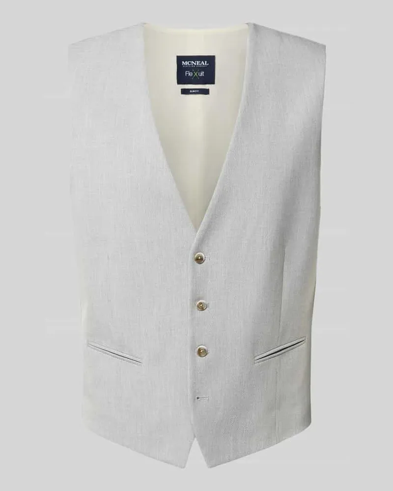 McNeal Slim Fit Weste mit Kleinstruktur 