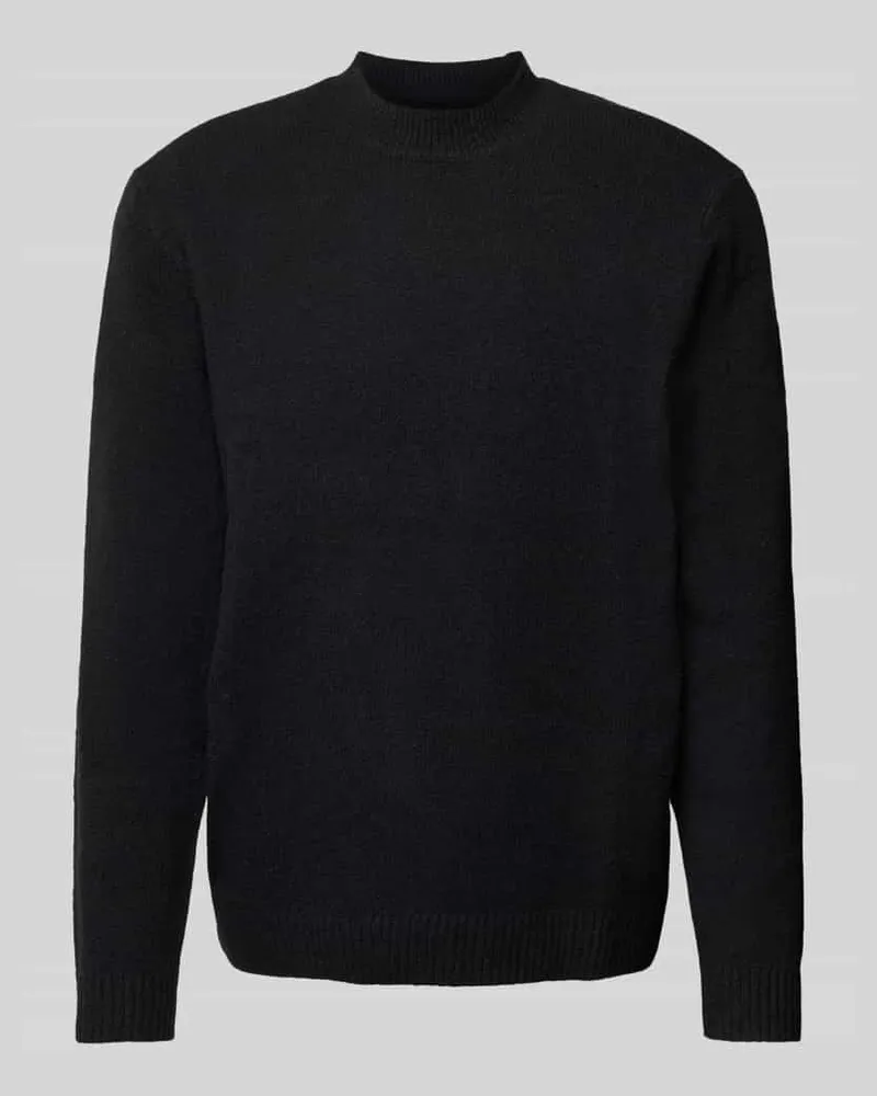 Jack & Jones Strickpullover mit Polokragen Modell 'MAVERICK Black