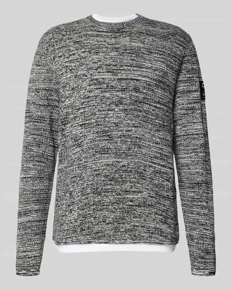 Tom Tailor Regular Fit Strickpullover aus Baumwoll-Mix Black