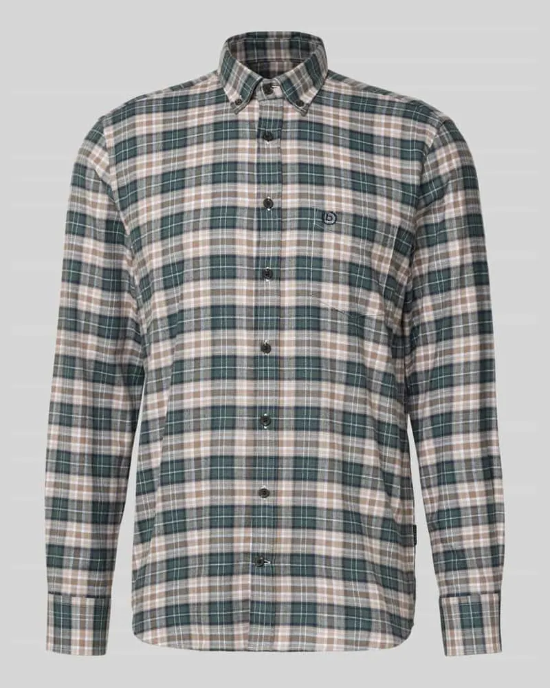 Bugatti Freizeithemd mit Knopfleiste Khaki