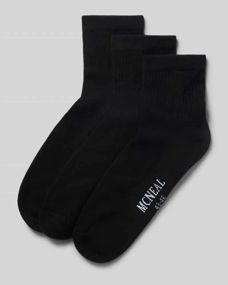McNeal Socken mit elastischem Rippenbündchen im 3er-Pack Black