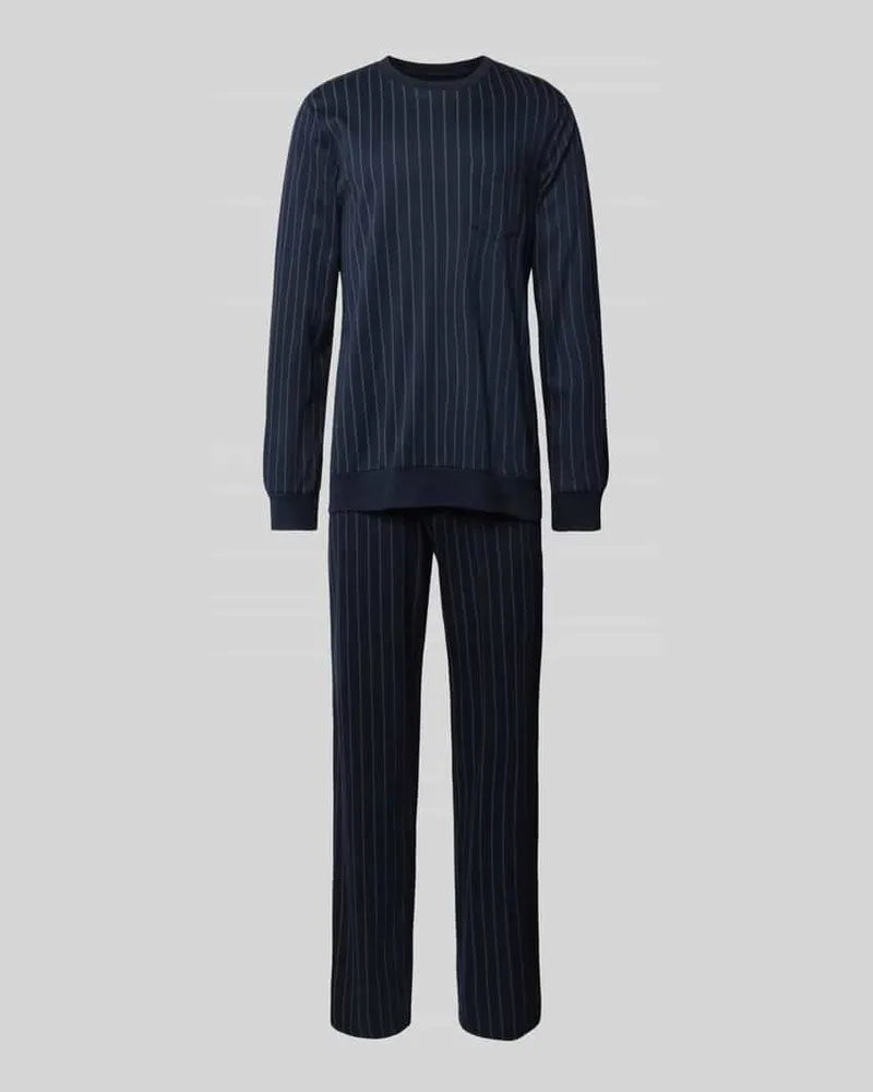 Schiesser Pyjama mit Brusttasche 