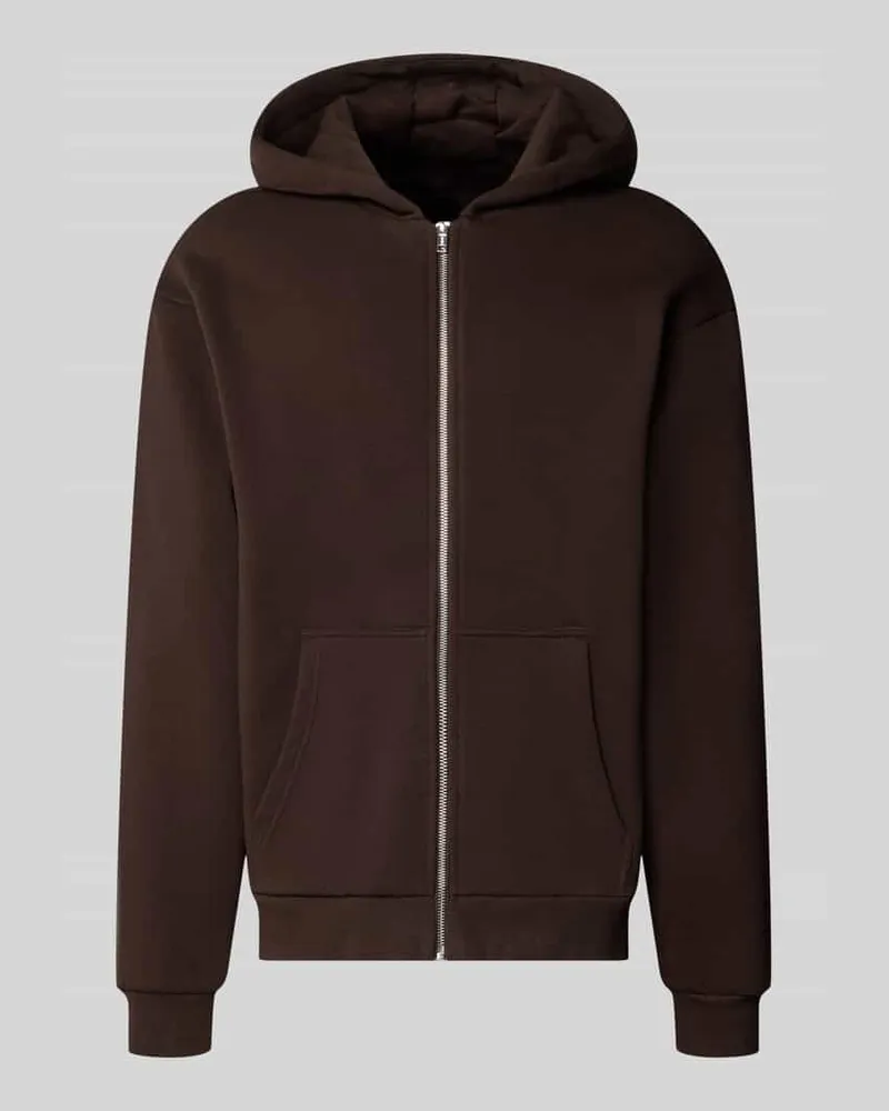 Urban Classics Regular Fit Strickjacke aus Baumwoll-Mix mit Kapuze Dunkelbraun