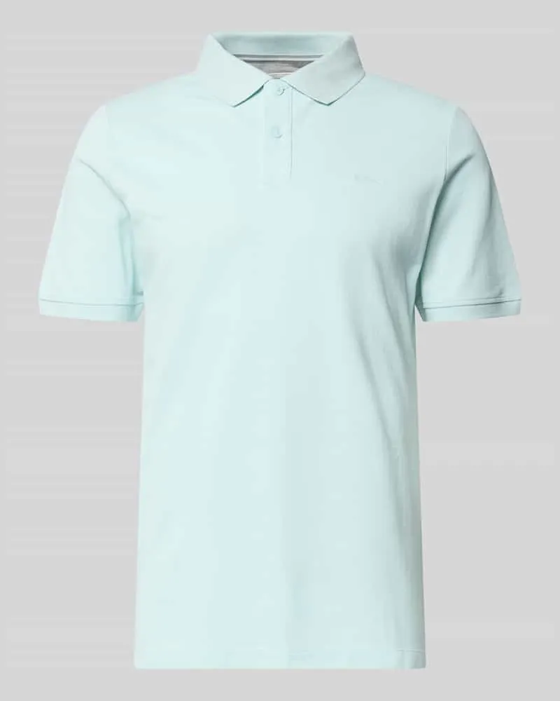 S.Oliver Regular Fit Poloshirt aus reiner Baumwolle Tuerkis