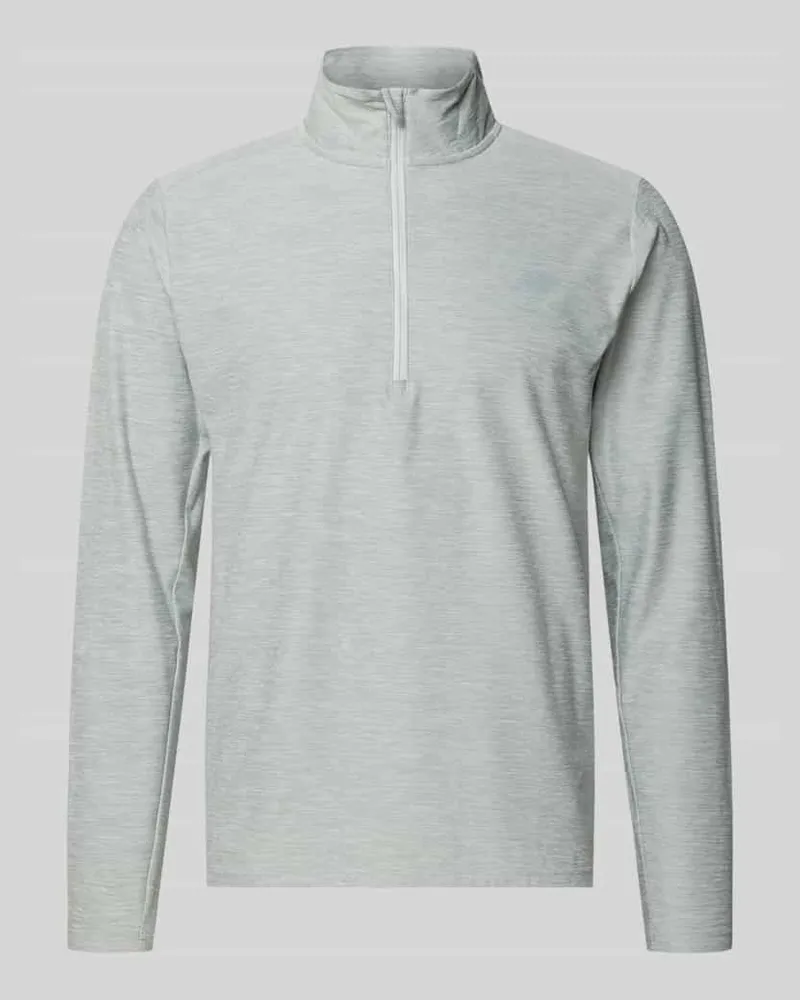 New Balance Regular Fit Sweatshirt mit Troyer-Kragen Hellgrau