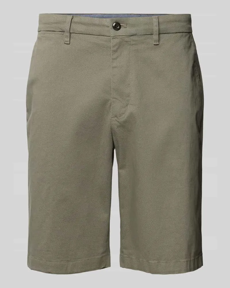 Tommy Hilfiger Regular Fit Shorts mit Strukturmuster Modell 'HARLEM Hellgrau