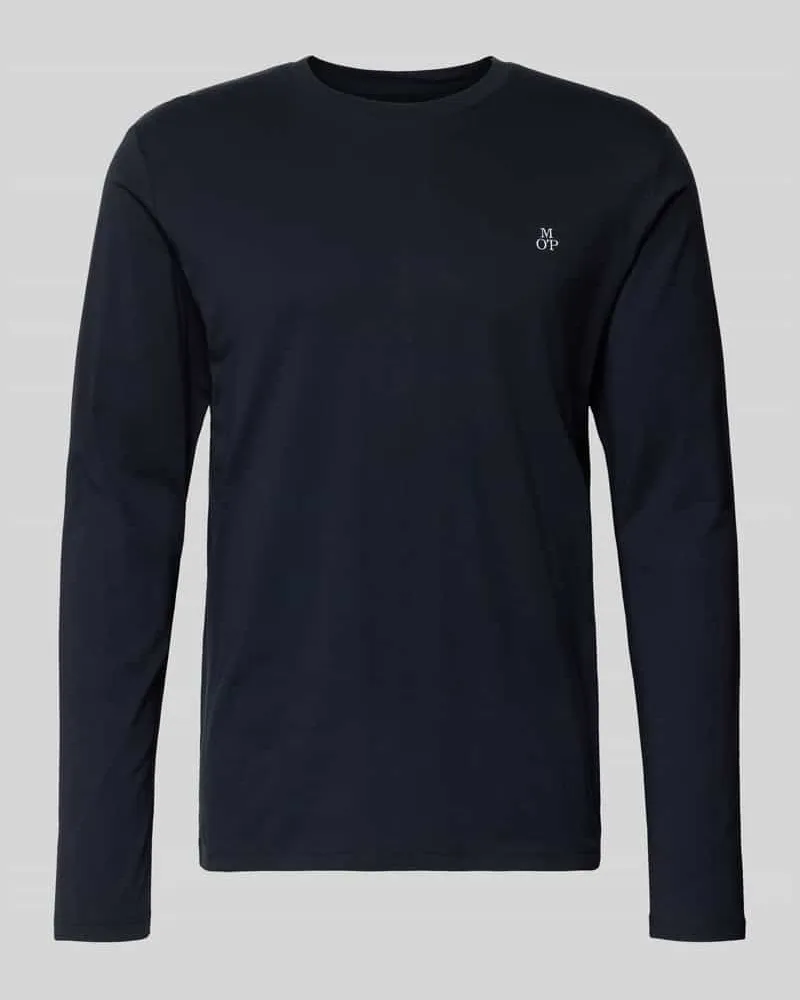 Marc O'Polo Regular Fit Langarmshirt aus reiner Baumwolle Marine