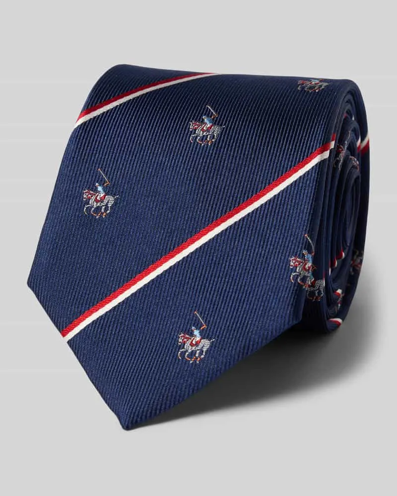 Blick Krawatte aus Seide mit Allover-Muster Marine