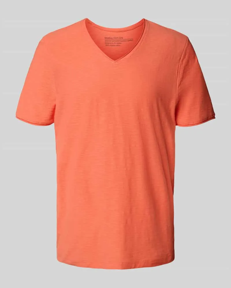 McNeal T-Shirt mit V-Ausschnitt Lachs_