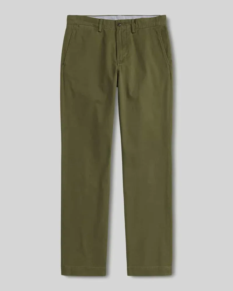 Ralph Lauren Gerade Hose aus Baumwoll-Mix Oliv