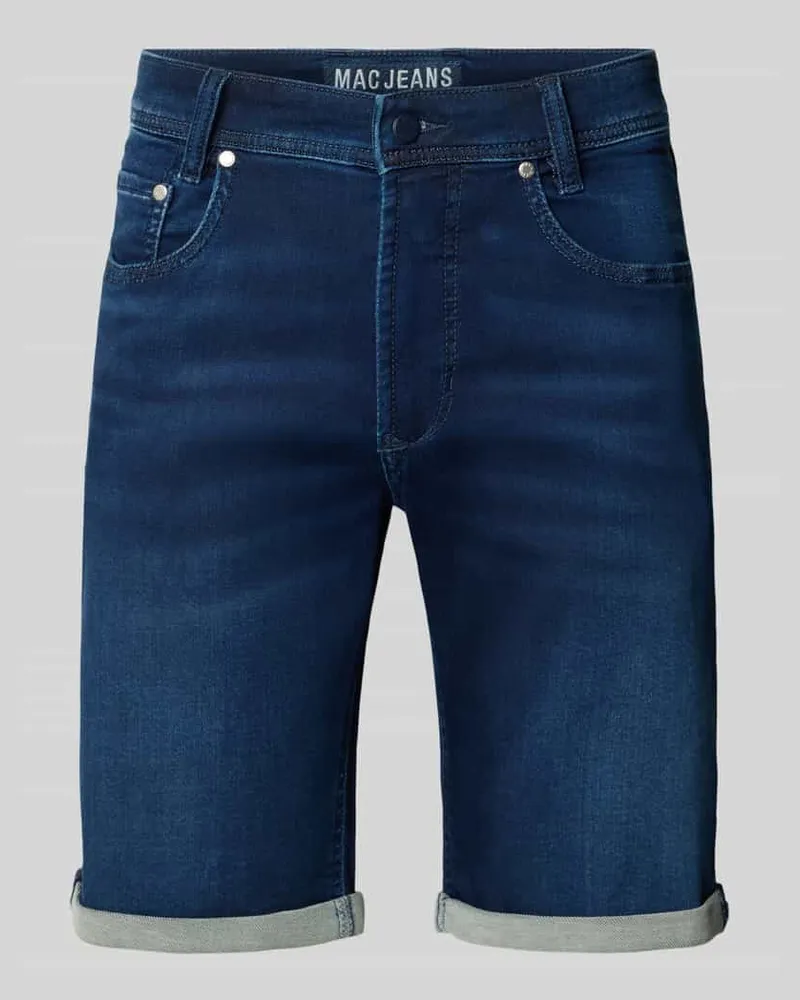 MAC Jeans Bermudas in Denim-Optik mit Eingrifftaschen Dunkelblau