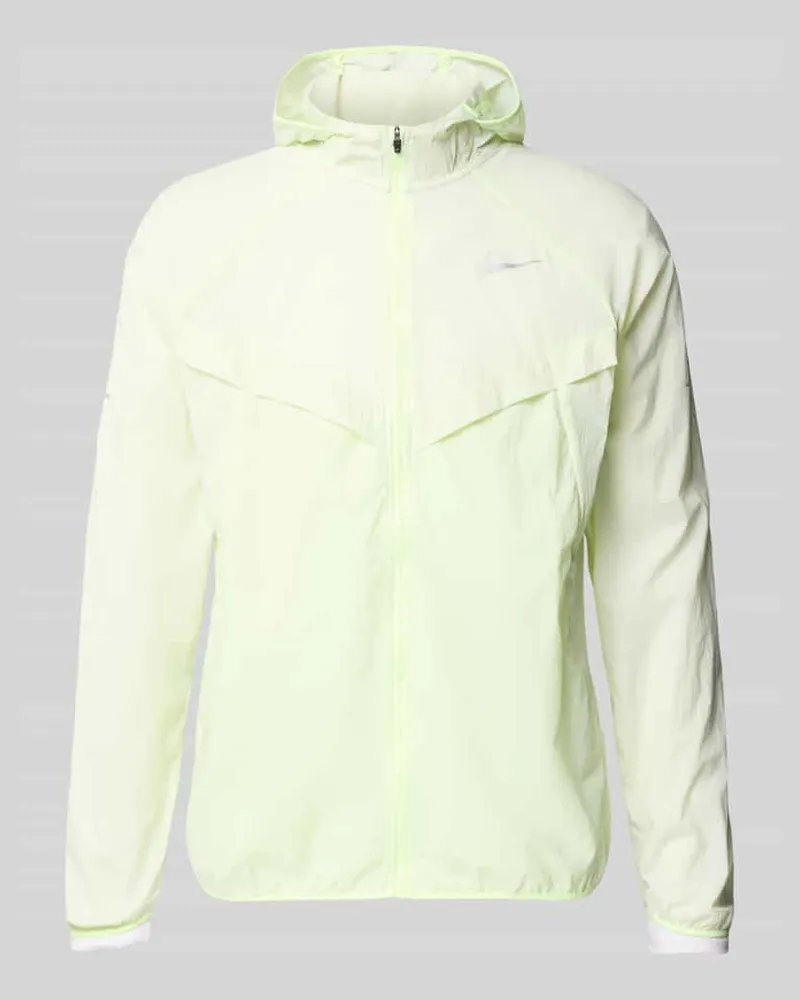 Nike Trainingsjacke mit Logo-Print und Kapuze Neon