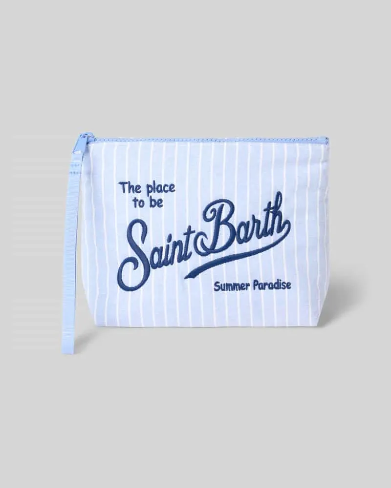 MC2 Saint Barth Tasche mit Logo-Stitching Modell 'Aline Marine