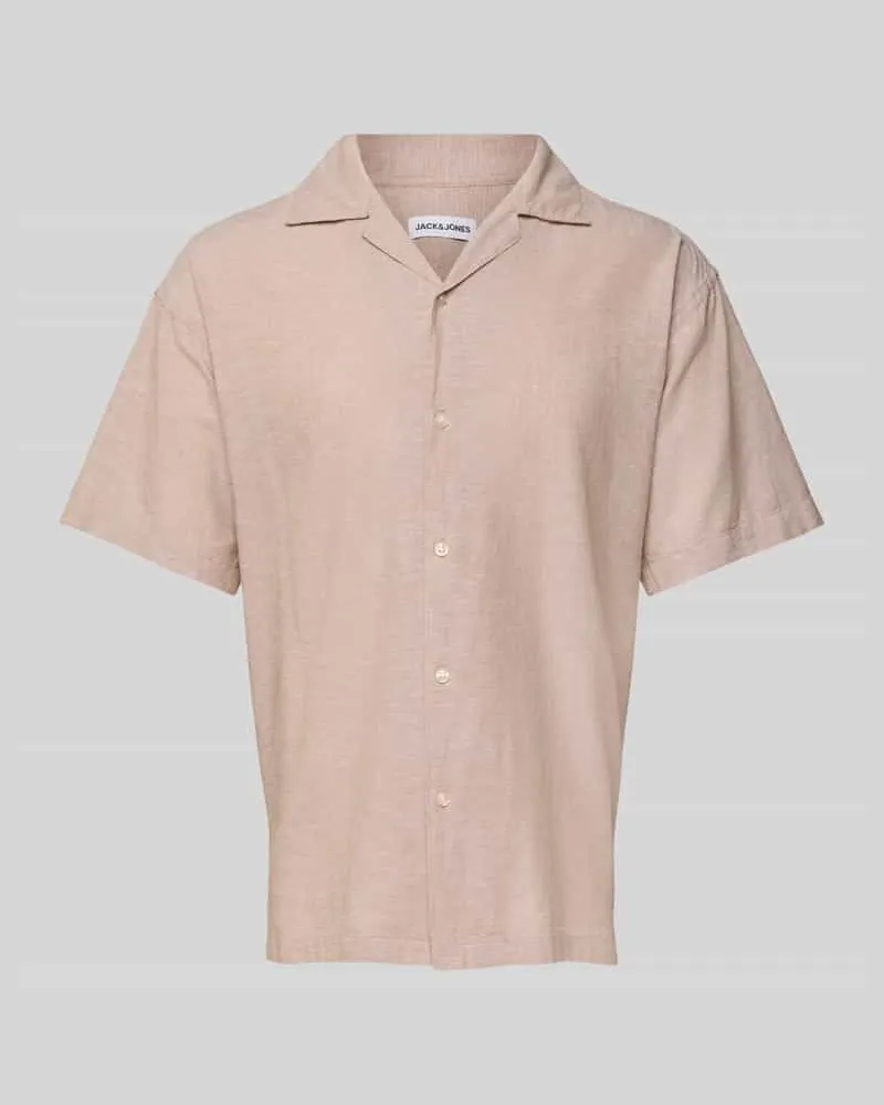 Jack & Jones Regular Fit Freizeithemd aus Baumwoll-Leinen-Mix Modell 'BREEZE 