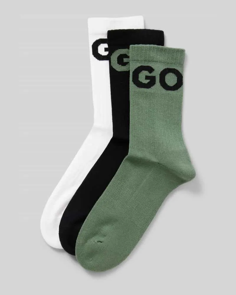 HUGO BOSS Socken mit Label-Stitching Modell 'ICONIC' im 3er-Pack 