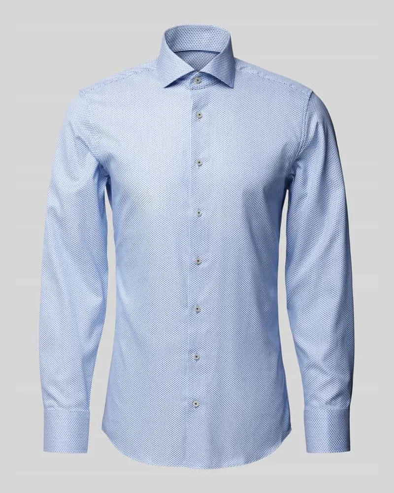 Eterna Slim Fit Business-Hemd mit Haifischkragen Bleu