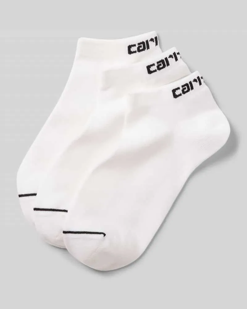 Carhartt WIP Sneakersocken mit Label-Detail im 3er-Pack Weiss