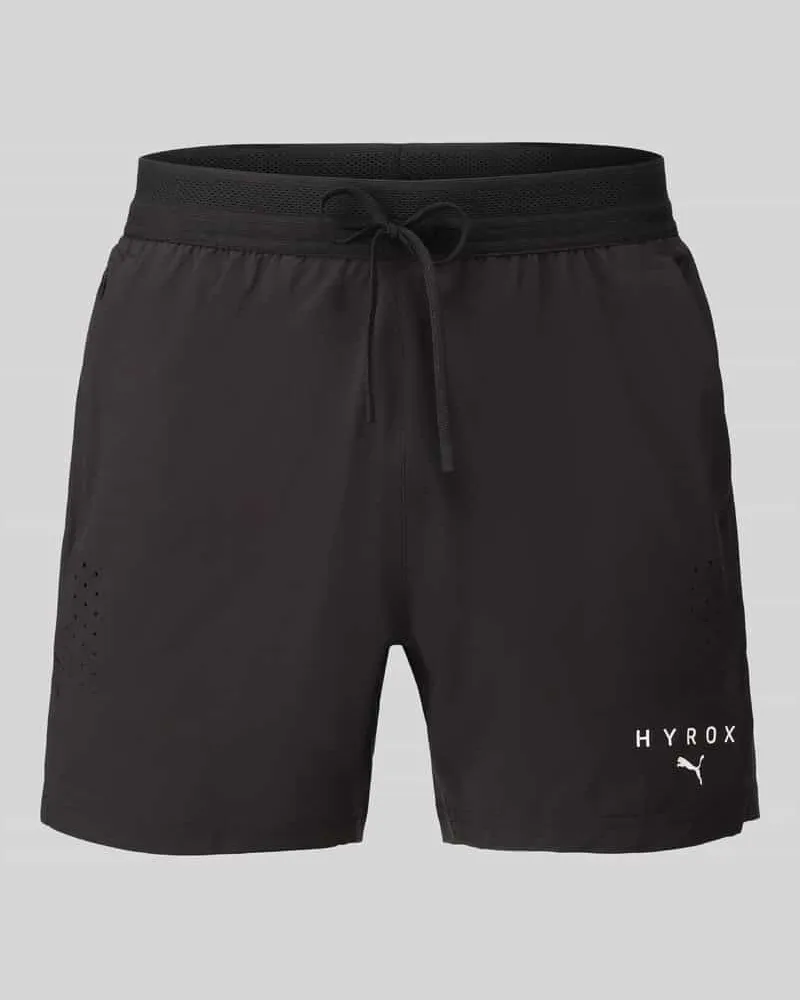 Puma Regular Fit Sportshorts mit Label-Print Black