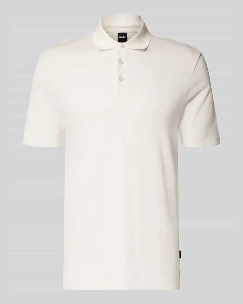 HUGO BOSS Regular Fit Poloshirt aus Lyocell-Mix Modell 'Pack Offwhite