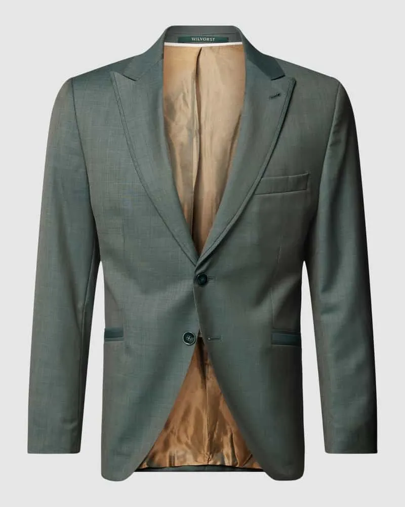 Wilvorst 2-Knopf-Sakko aus reiner Wolle Dunkelgruen