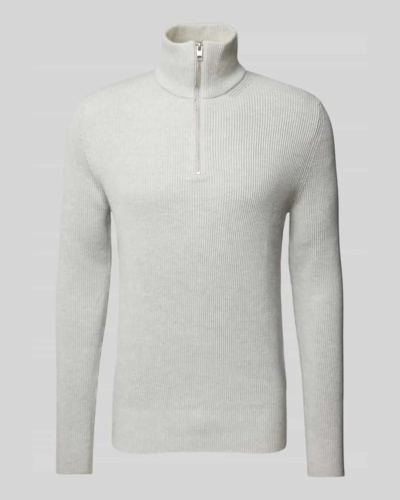 Jack & Jones Strickpullover mit Troyer-Kragen Modell 'PERFECT 