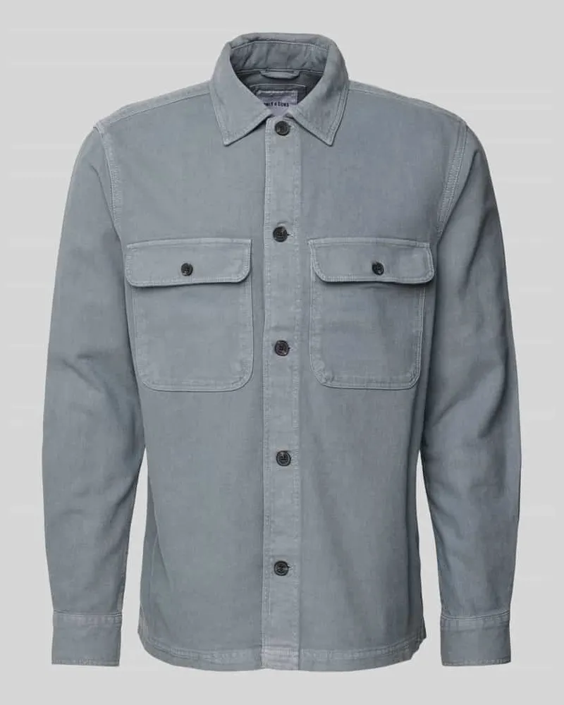Only & Sons Regular Fit Freizeithemd mit New-Kent-Kragen Modell 'OLIVER 