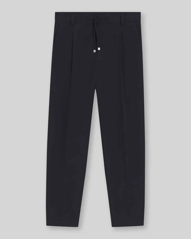 HUGO BOSS Modern Fit Hose aus Baumwoll-Mix Dunkelblau