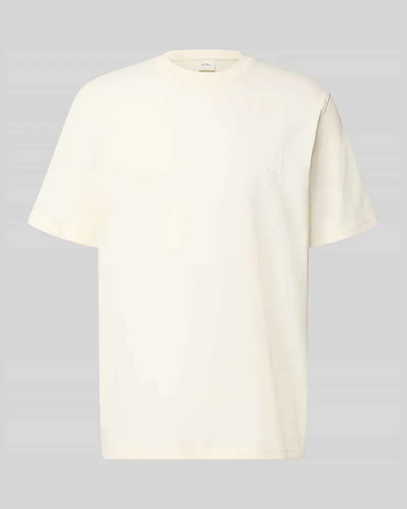 LES DEUX T-Shirt mit Label-Print Modell 'Ben Goods Offwhite