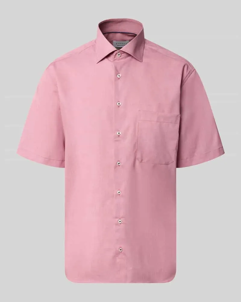 Eterna Relaxed Fit Business Hemd aus Lyocell-Mix Rot