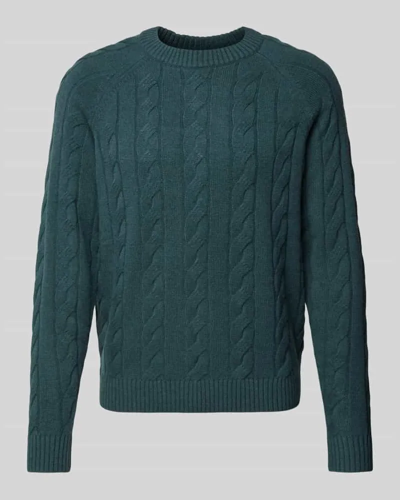 ECOALF Strickpullover mit gerippten Abschlüssen Modell 'TILOALF Dunkelgruen