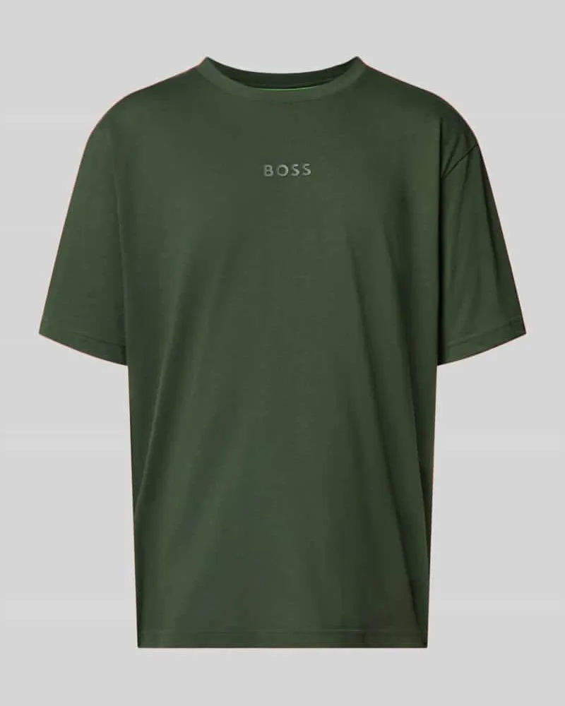 HUGO BOSS T-Shirt mit Label-Print und Rundhalsausschnitt 